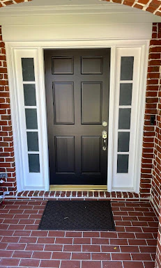Front Door Paint Detail project photo in The Woodlands, TX