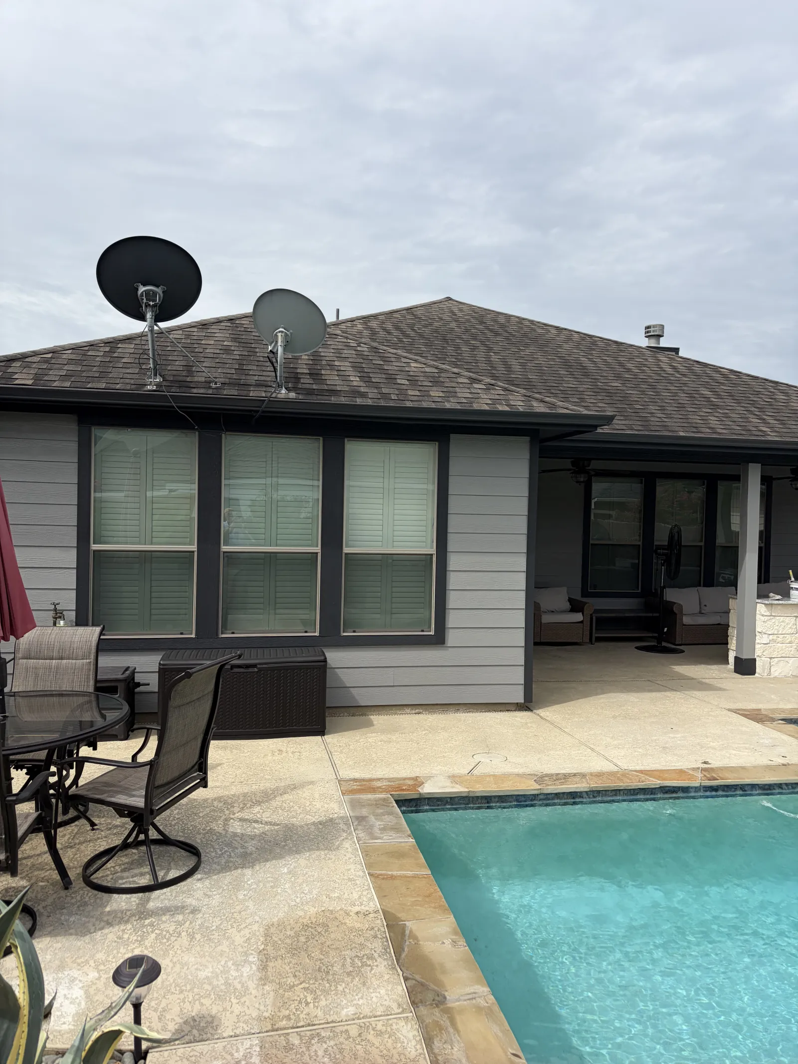 Poolside Exterior Paint Refresh project photo in Houston Area